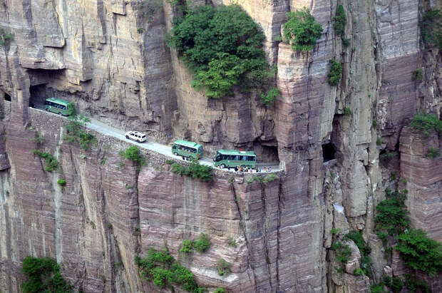 Guoliang tunnel, china's scarist road carved into a mountain