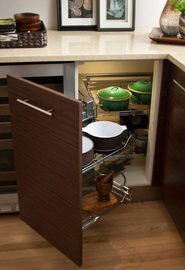 планировка угловой кухни