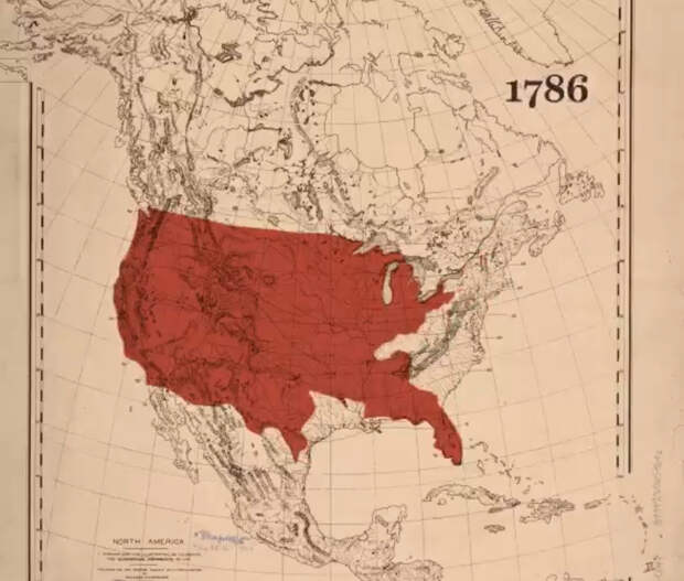 Анимированная карта потери земли коренных американцев с 1776 по 1930 годы