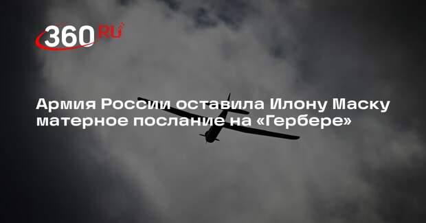 Армия России оставила Илону Маску нецензурное послание на «Гербере»