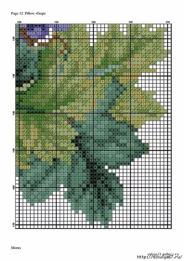 Виноград схема для вышивки крестом - 81 фото