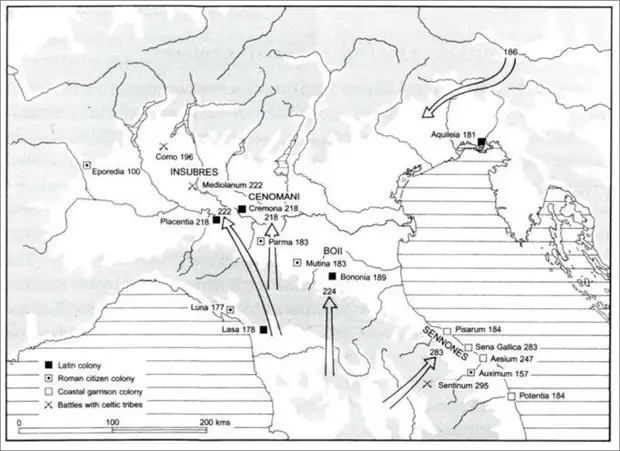 Кельты: Римское завоевание Цизальпинской Галлии (3)