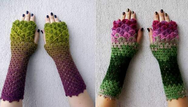 Зимний прикол: драконьи перчатки.