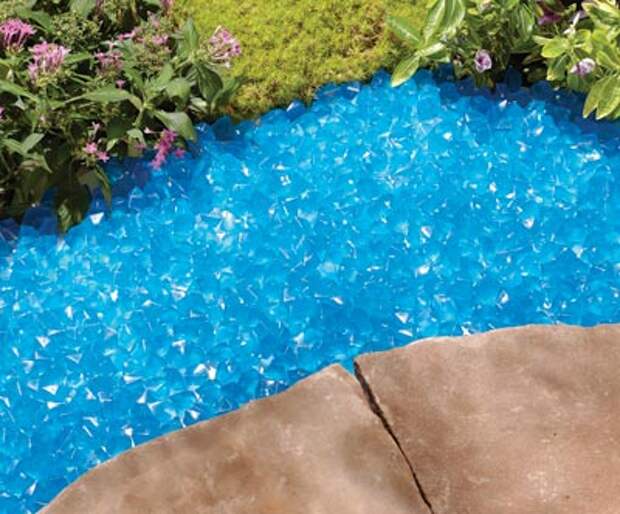 Blue Glow Garden Stones