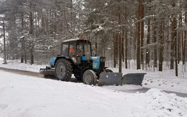 Петербург засыпало снегом: городские службы устраняют последствия 