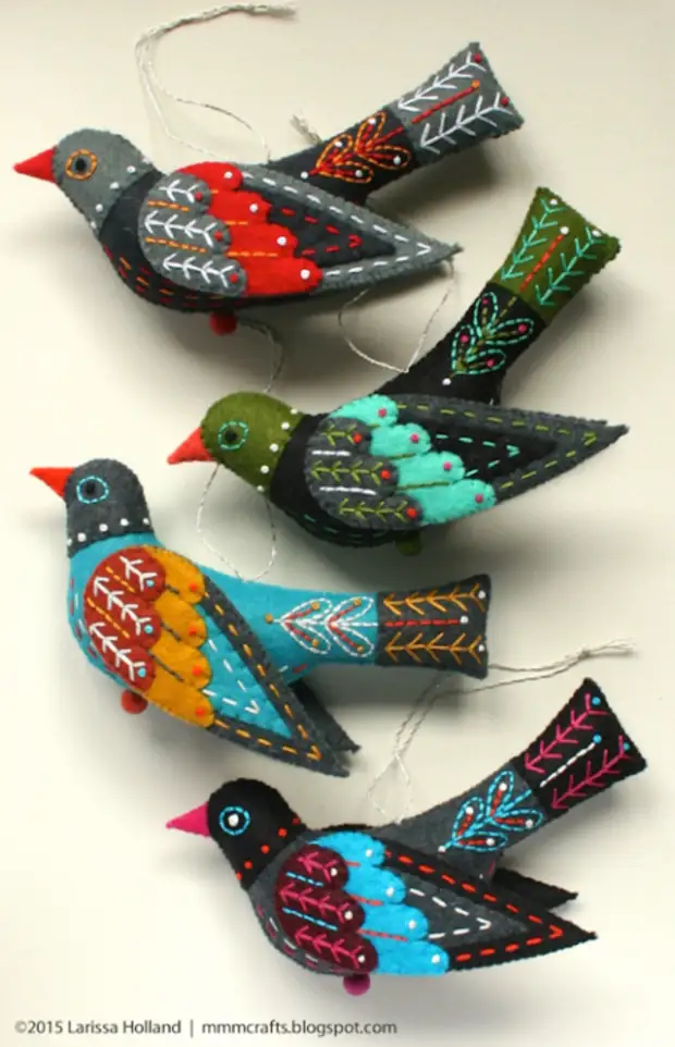 Райские птицы из фетра. Идеи (8) (451x700, 534Kb)
