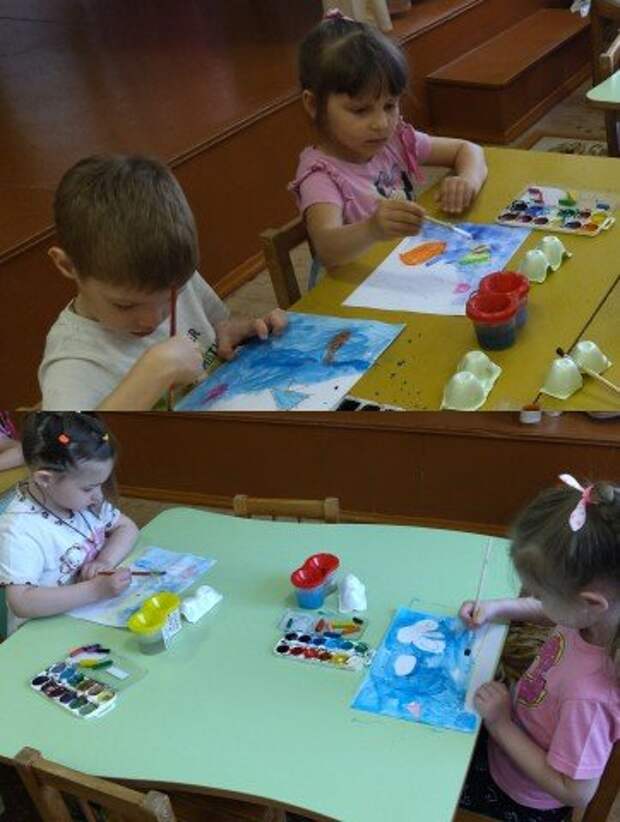 Занятие объединения по интересам ´Мир красок´.