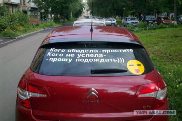 Что обычно водители пишут на своих автомобилях?