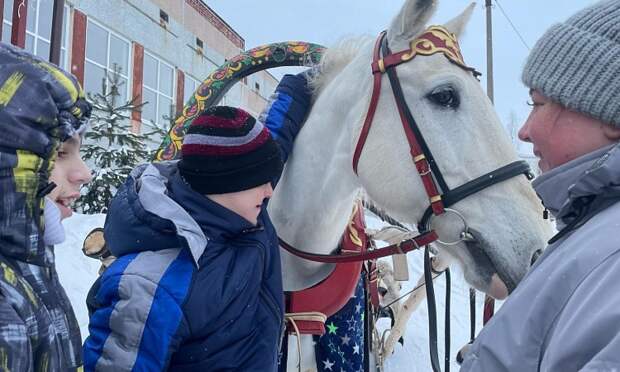 В Новодвинске лошади помогают особенным детям через ипповенцию