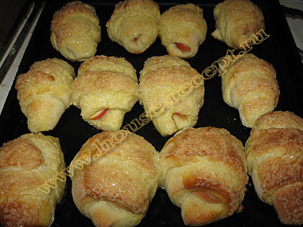 Рогалики из дрожжевого теста