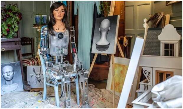 Творения искусственного интеллекта: робот-гуманоид Ai-Da создает невероятные картины