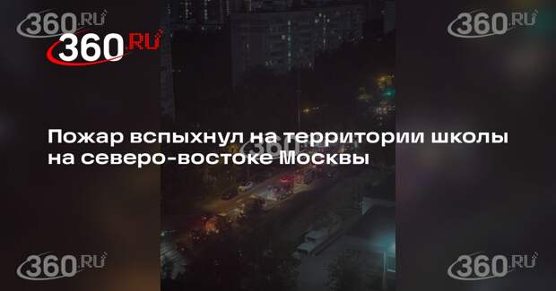 Источник 360.ru: огонь охватил строительные бытовки в одной из школ Москвы