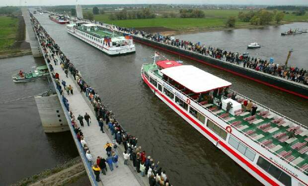 Магдебургский водный мост (Magdeburg Water Bridge), Германия