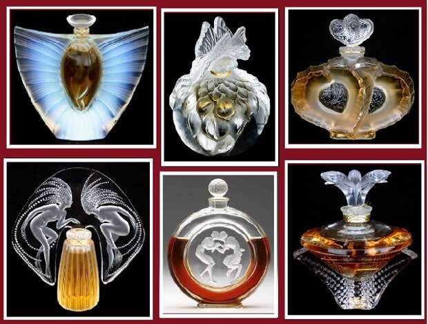 Флаконы для духов Рене Лалика (Renе Lalique) - французского ювелира и дизайнера флаконов. 