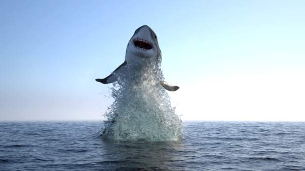 shark jumping out of water cocaine