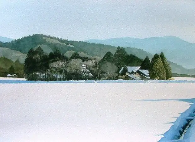Рисунки акварелью. Abe Toshiyuki