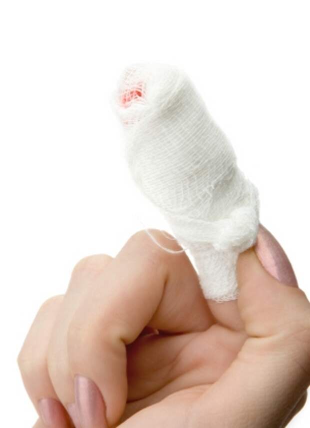 Bandaged finger