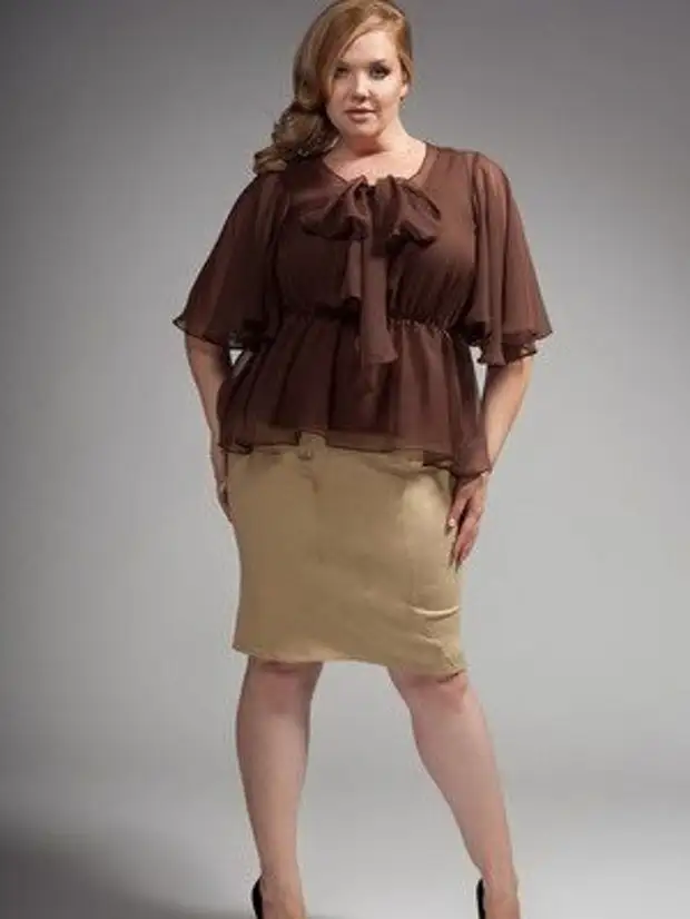 Модели юбок из шифона для полных женщин