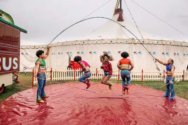 At Giffords Circus, members of the Havana Circus Company practice a rope-skipping routine that has echoes of the street games children play in Cuba.