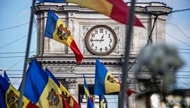 Флаги Молдавии в Кишиневе. Архивное фото