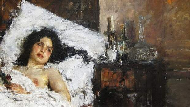 художник Антонио Манчини (Antonio Mancini) картины – 01