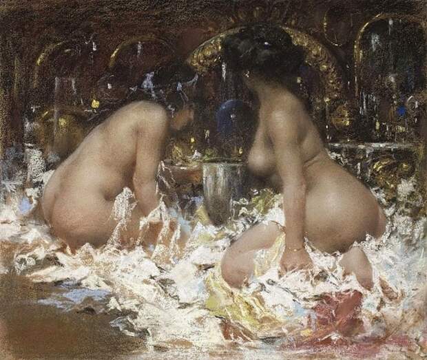 художник Антонио Манчини (Antonio Mancini) картины – 04