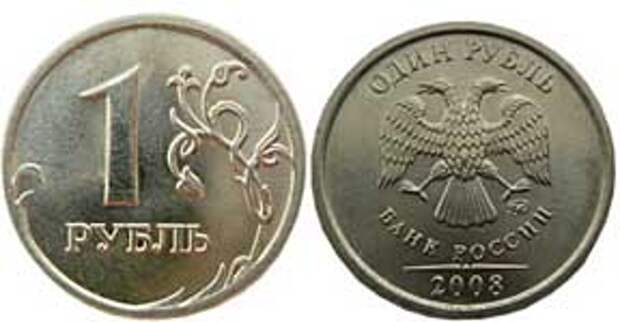 1 рубль 2008 года