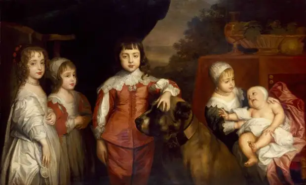 Пятеро детей короля Карла I 1637 год. \ Фото: pinterest.nz.