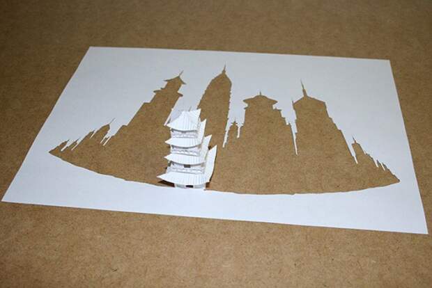 Single Piece of Paper 5 Скульптуры из одного листа бумаги