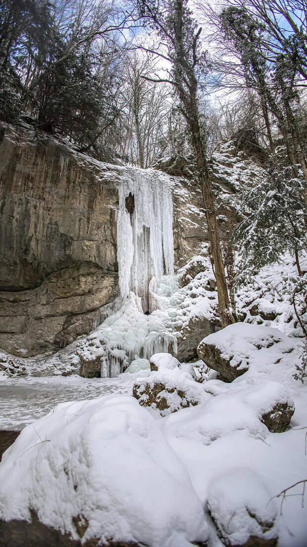 Замёрзшая красота горного Крыма
