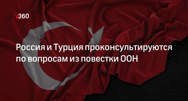 МИД: РФ и Турция скоро начнут консультации по вопросам из повестки ООН