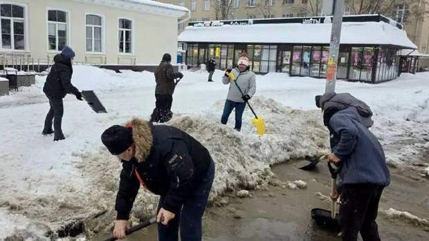 "Снежный субботник" прошел 10 января в Тульской области