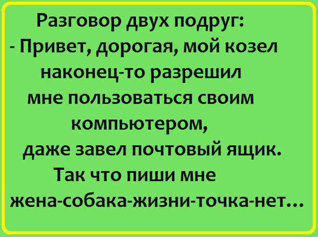 Женщины жалуются друг другу: — Мой благоверный живет одним днем!...