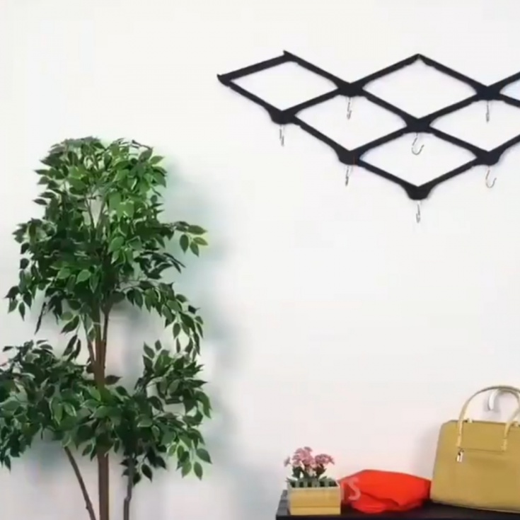 Вешалка в прихожую, из плечиков diy