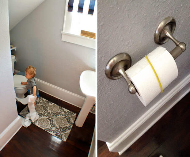 Если вы наденете резинку на рулон туалетной бумаги, его никто не размотает по всей квартире воспитание, дети, советы, хитрости