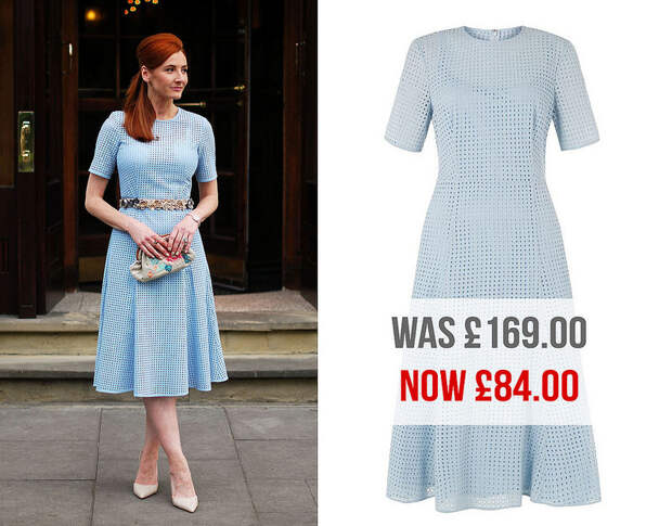 Hobbs London Blue Seren Dress