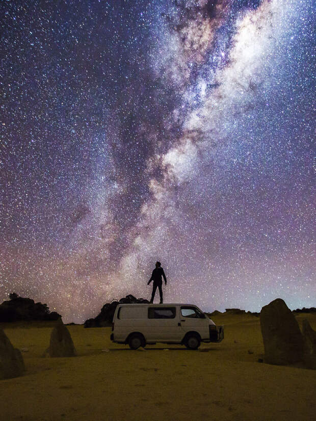 1. Кемпер "Ванесса" на фоне ночного неба австралия, фотографии природы