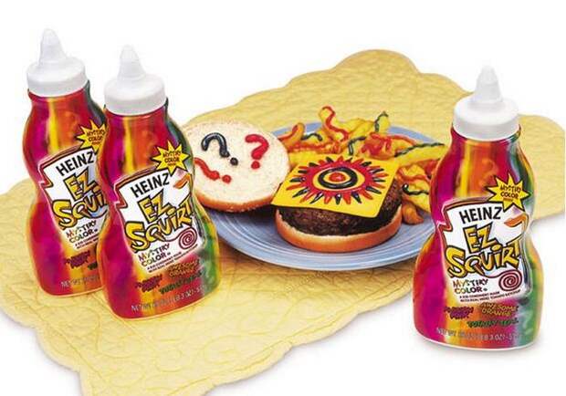 Цветной кетчуп Heinz. Цветной кетчуп Heinz.