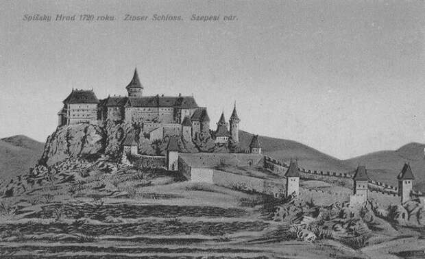 Вершина горы стала идеальным местом для строительства неприступного замка (Spissky Hrad Castle). | Фото: upload.wikimedia.org.