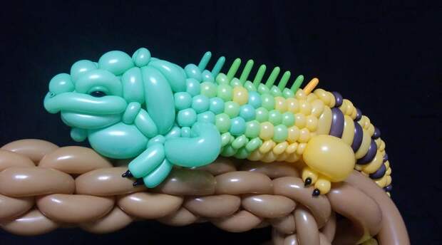 Невероятно детализированные фигуры животных из воздушных шаров (16 фото)
