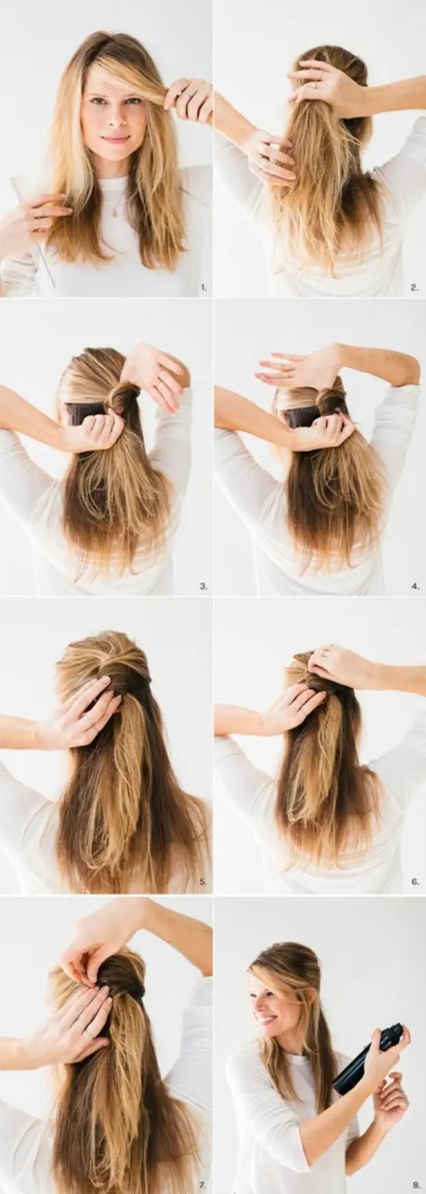 Как сделать прическу за 5 минут в домашних условиях на волосы средние волосы