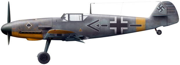 Bf 109F-2 – персональный самолёт командира эскадры майора Гюнтера фон Мальцана, лето 1941 года (художник Владимир Камский). - Вынужденные драться? С удовольствием! | Военно-исторический портал Warspot.ru