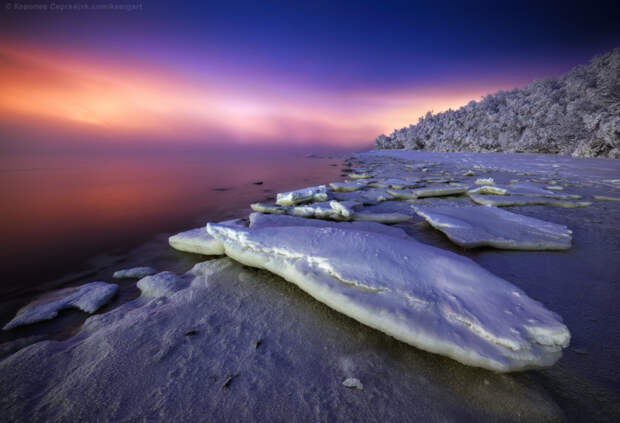 Мурманская область: река Тулома и Кольский залив Средняя температура: −8 −15 °C зима, красота России