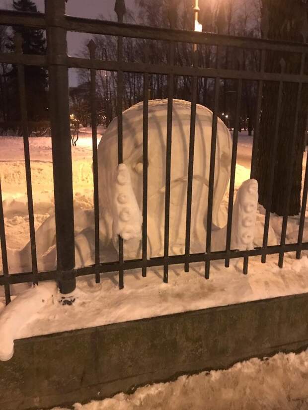 необычный снеговик фото