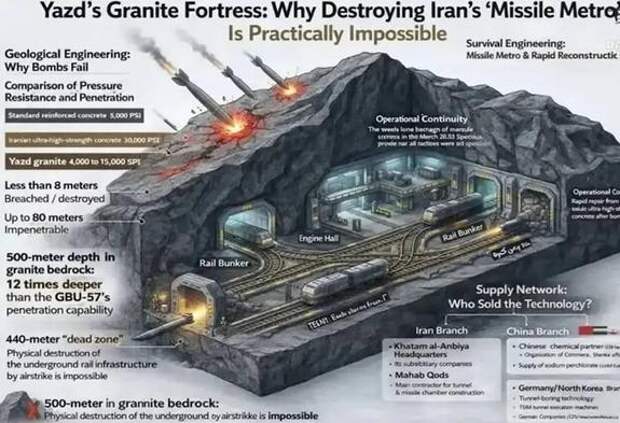 Иран готовился к войне с США, активно создавая подземные города