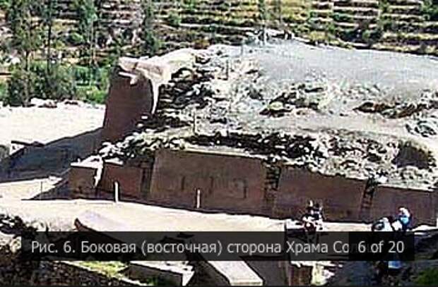 Боковая (восточная) сторона Храма Солнца