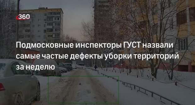 Подмосковные инспекторы ГУСТ назвали самые частые дефекты уборки территорий за неделю