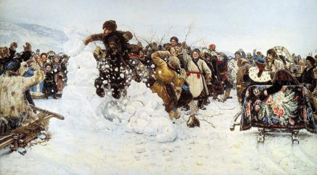 В. Суриков. Взятие снежного городка, 1891 В. Суриков. Взятие снежного городка, 1891