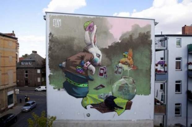 Сюрреалистический стрит-арт польского дуэта Etam Cru (14 фото)