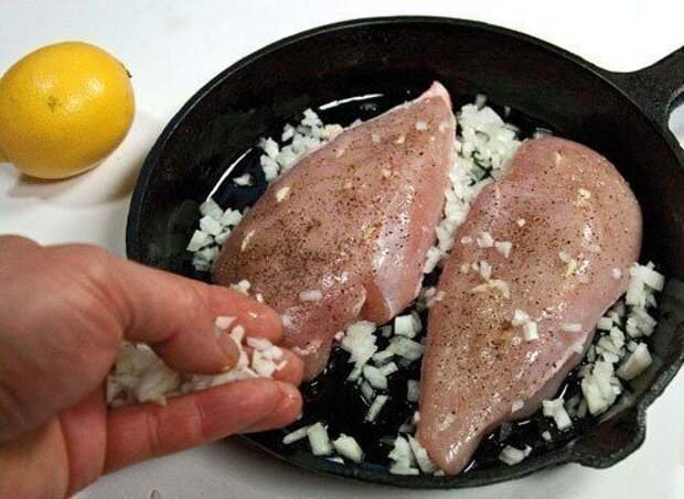 мясо на сковородке